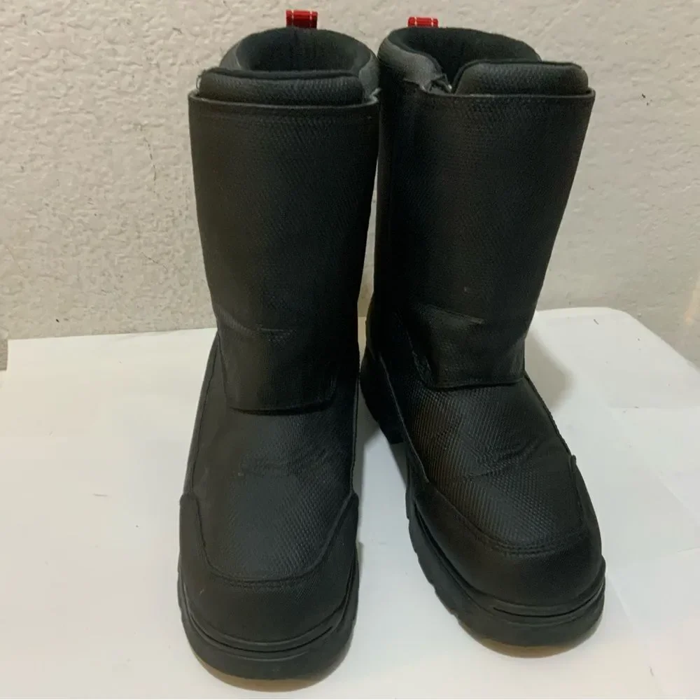 LL Bean Youth Unisex Big Kids Northwoods Snow Winter Boots Black Red Size 6